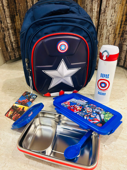 Captain America School Bag Combo