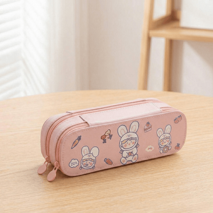 Pastel Double Layer Pencil Pouch