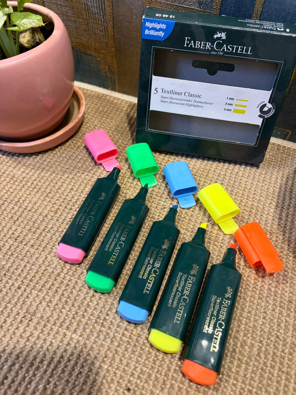 Faber Castell Highlighters- Pack of 5