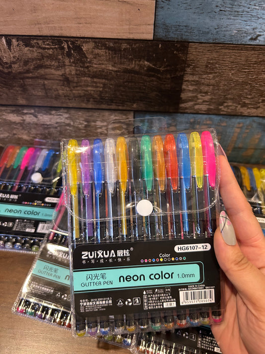 Neon Glitter Pens