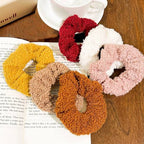 Teddy faux fur hair scrunchies