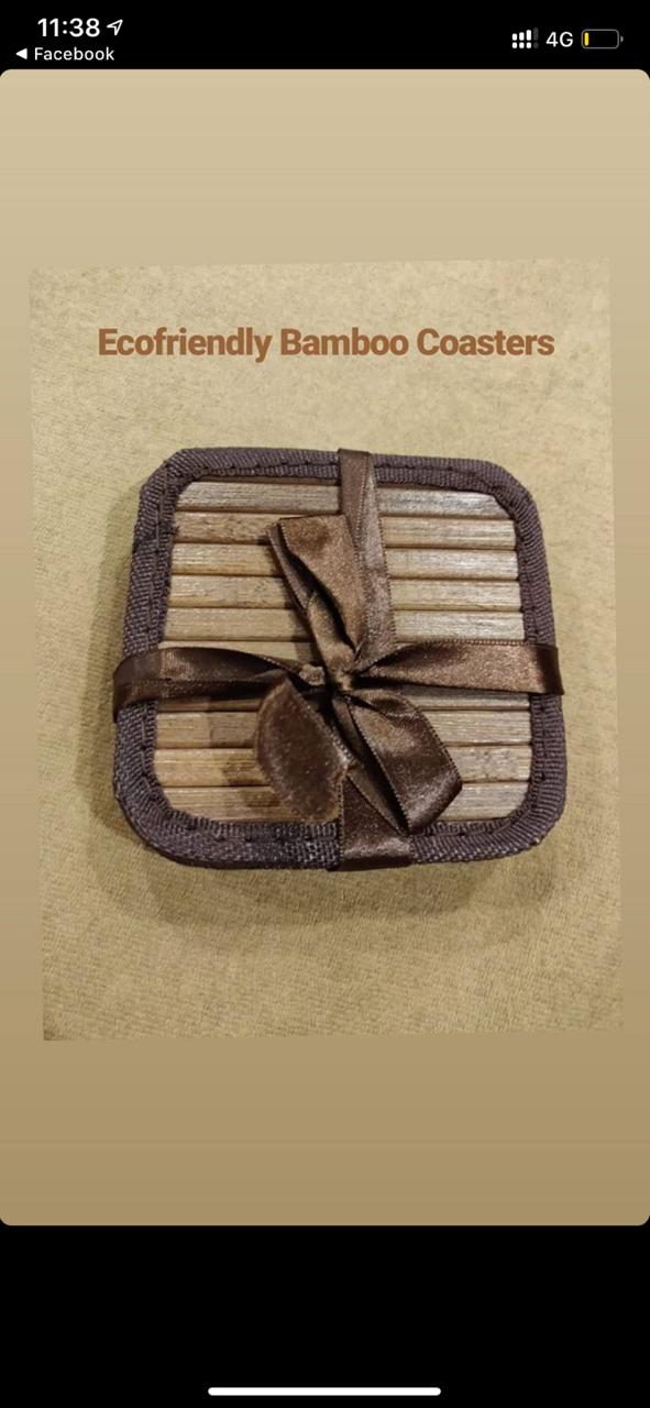 Ecofriendly Bamboo Coasters(Set of 6)