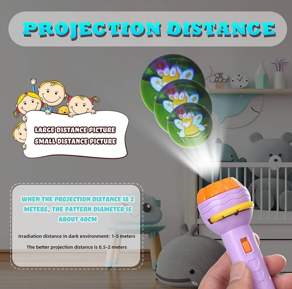 Kids Mini Projector Torch