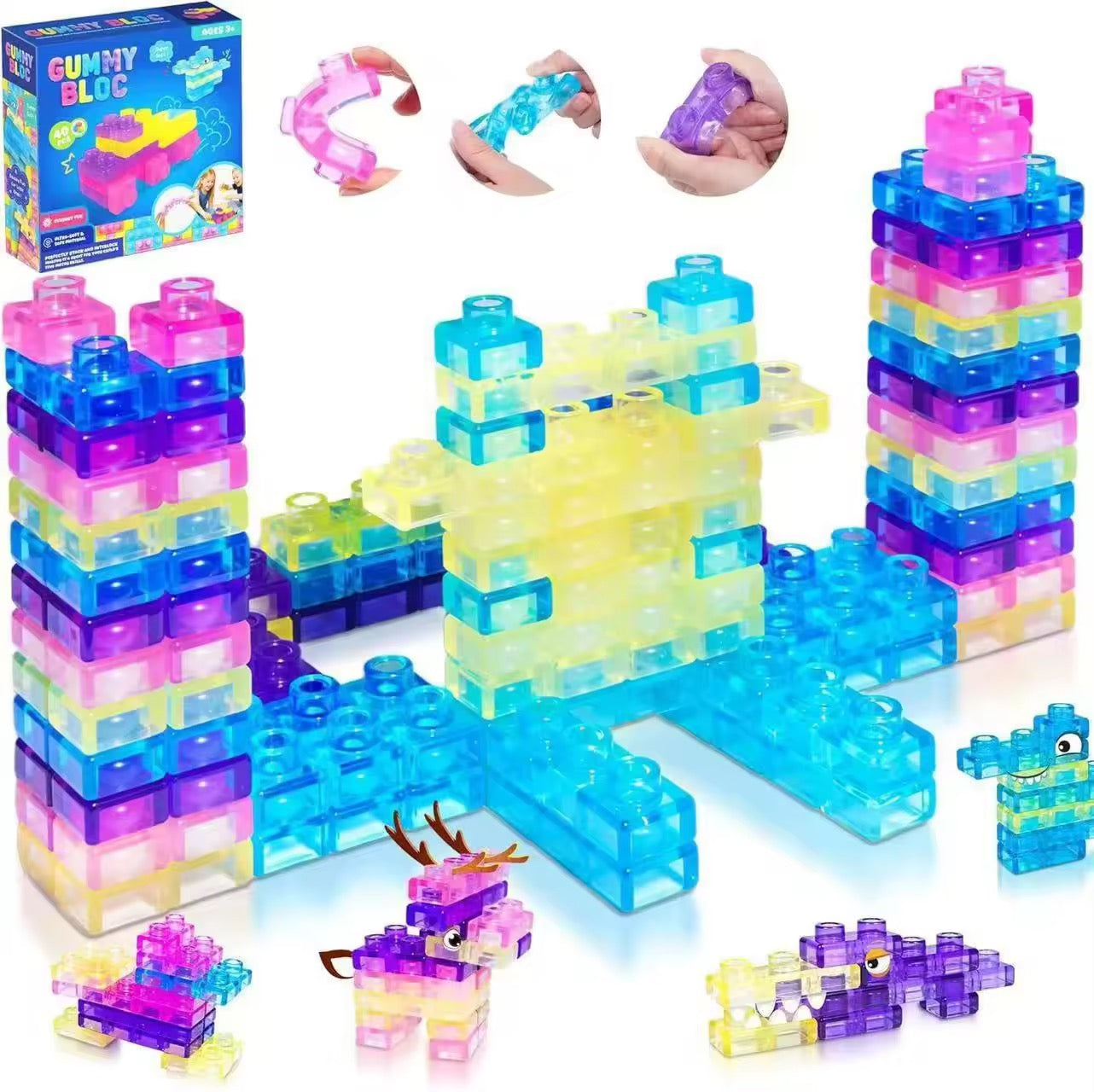Gummy Block Toy - 40 pcs