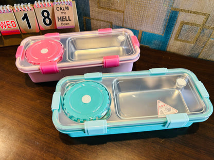 2 Compartment Tiffin Box - 600+150ML