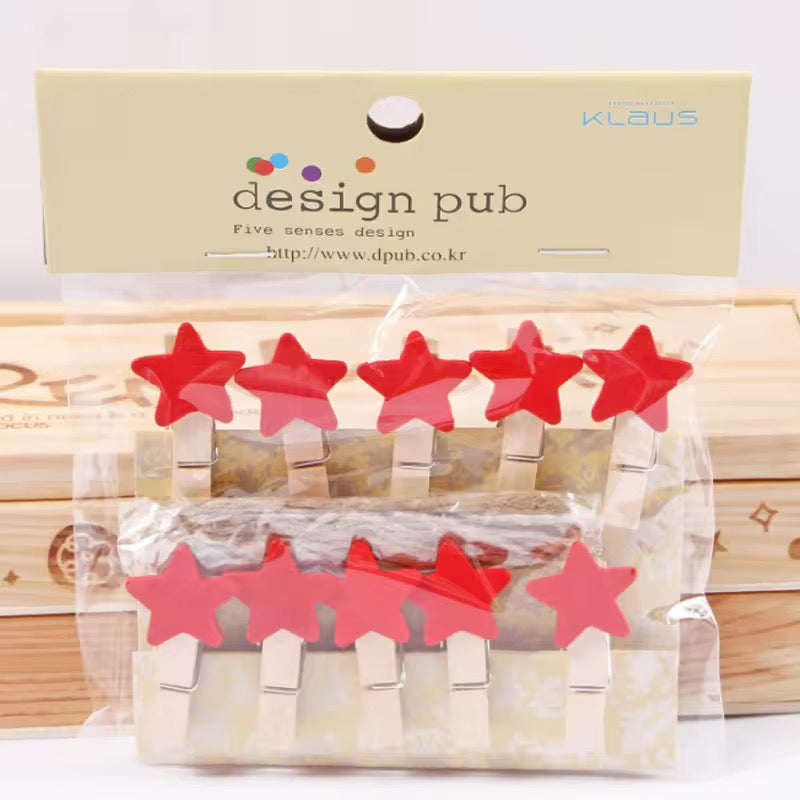 Cute Decorative Wooden Mini Clips / Photo Pegs