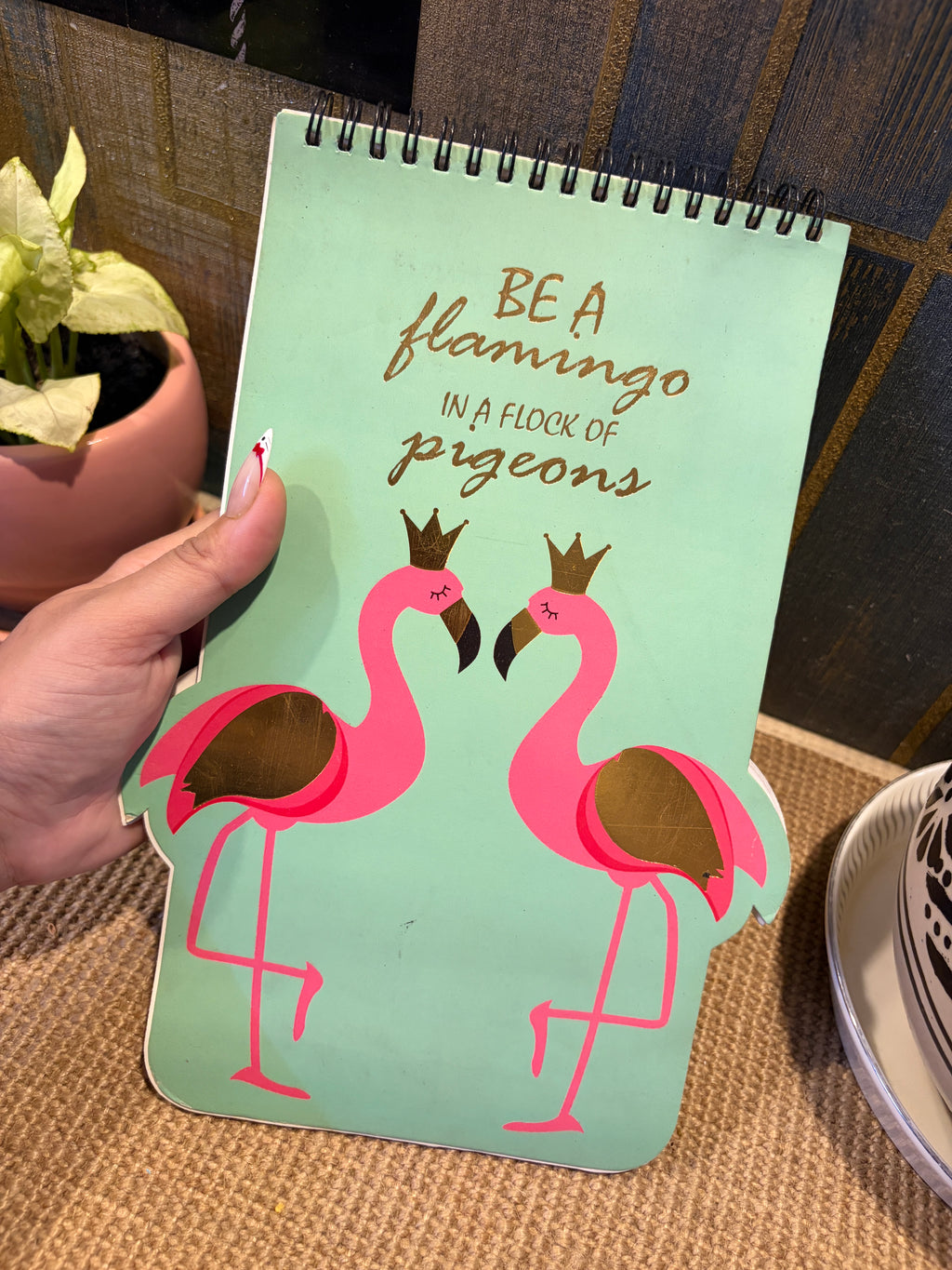 Flamingo Shape Spiral Pad