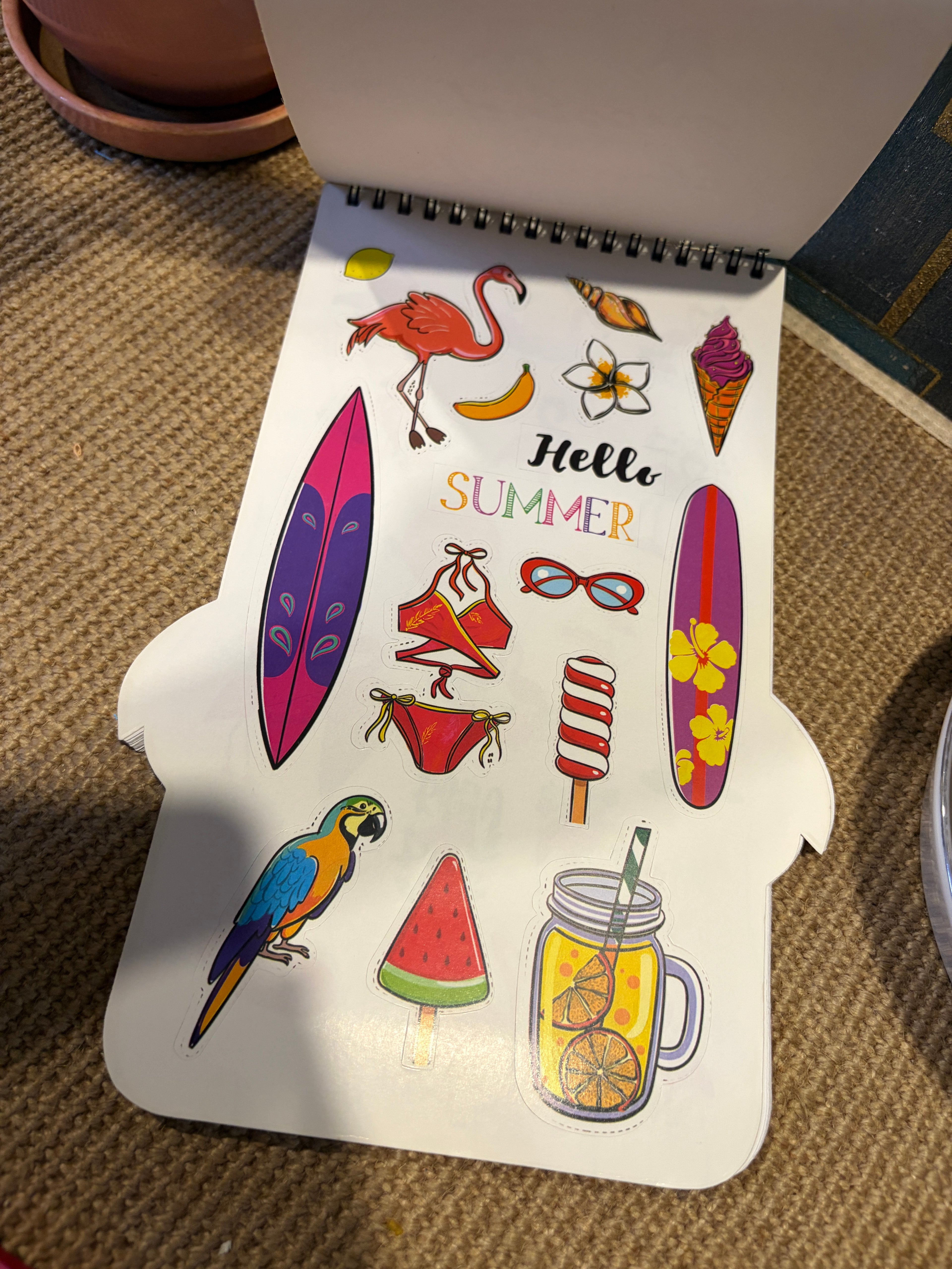 Flamingo Shape Spiral Pad