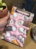 Kawaii Cat Paws Clipboard & Lined Memo Pad