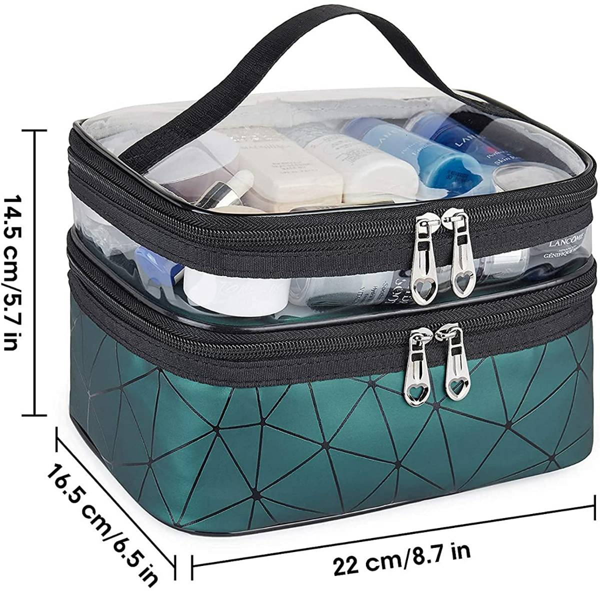 Beauty Artist Makeup Storage Bag Salon Barber Tools Box Adjustable Interval  Size Organizer Portable Travel Carry Cosmetic Case