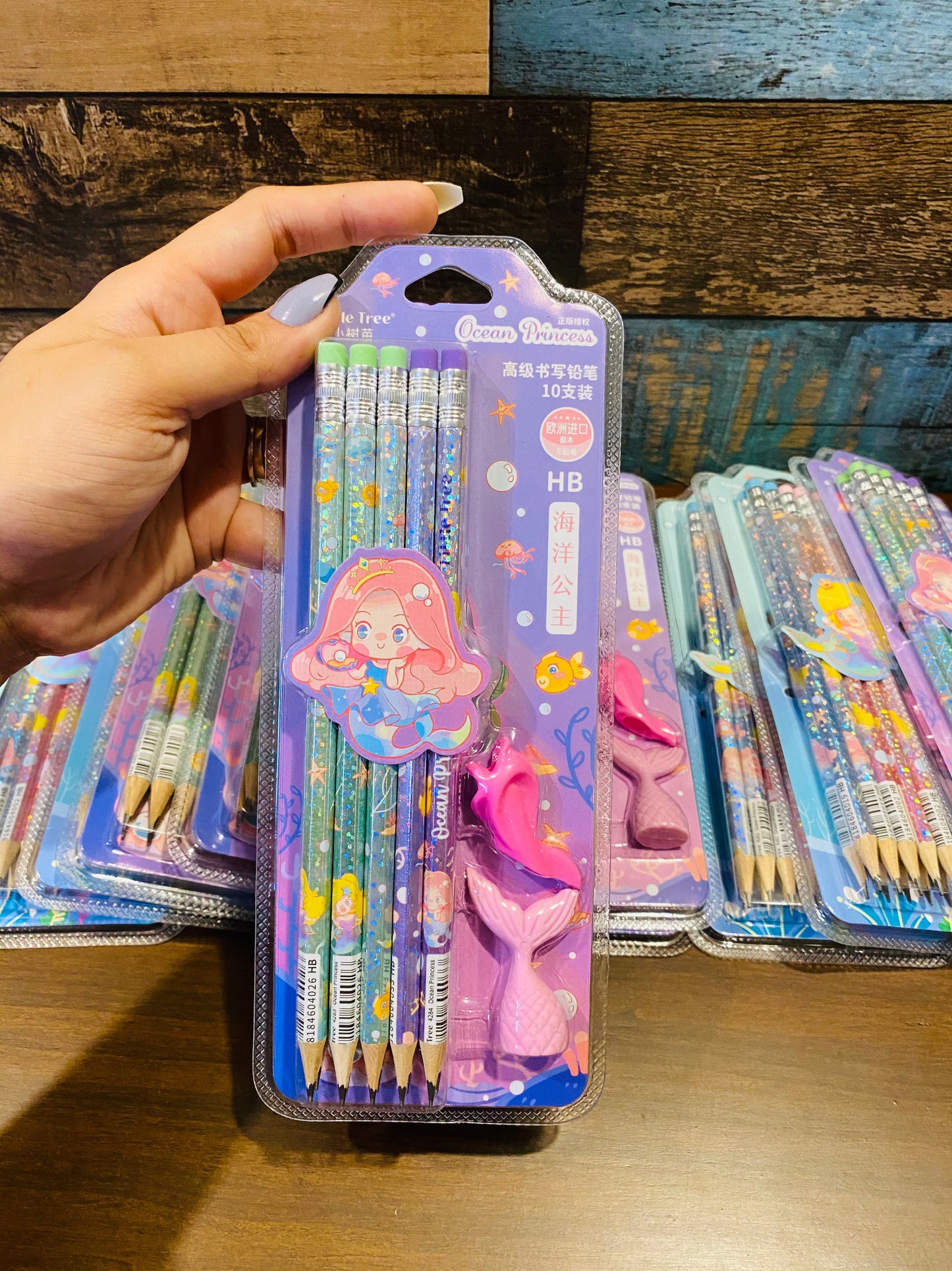 Mermaid Pencils Set