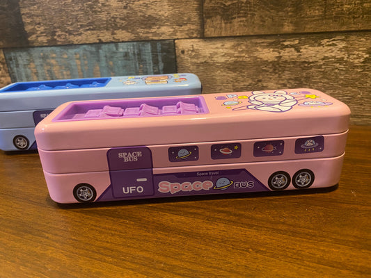 Space Wheels Bus Pencil Box