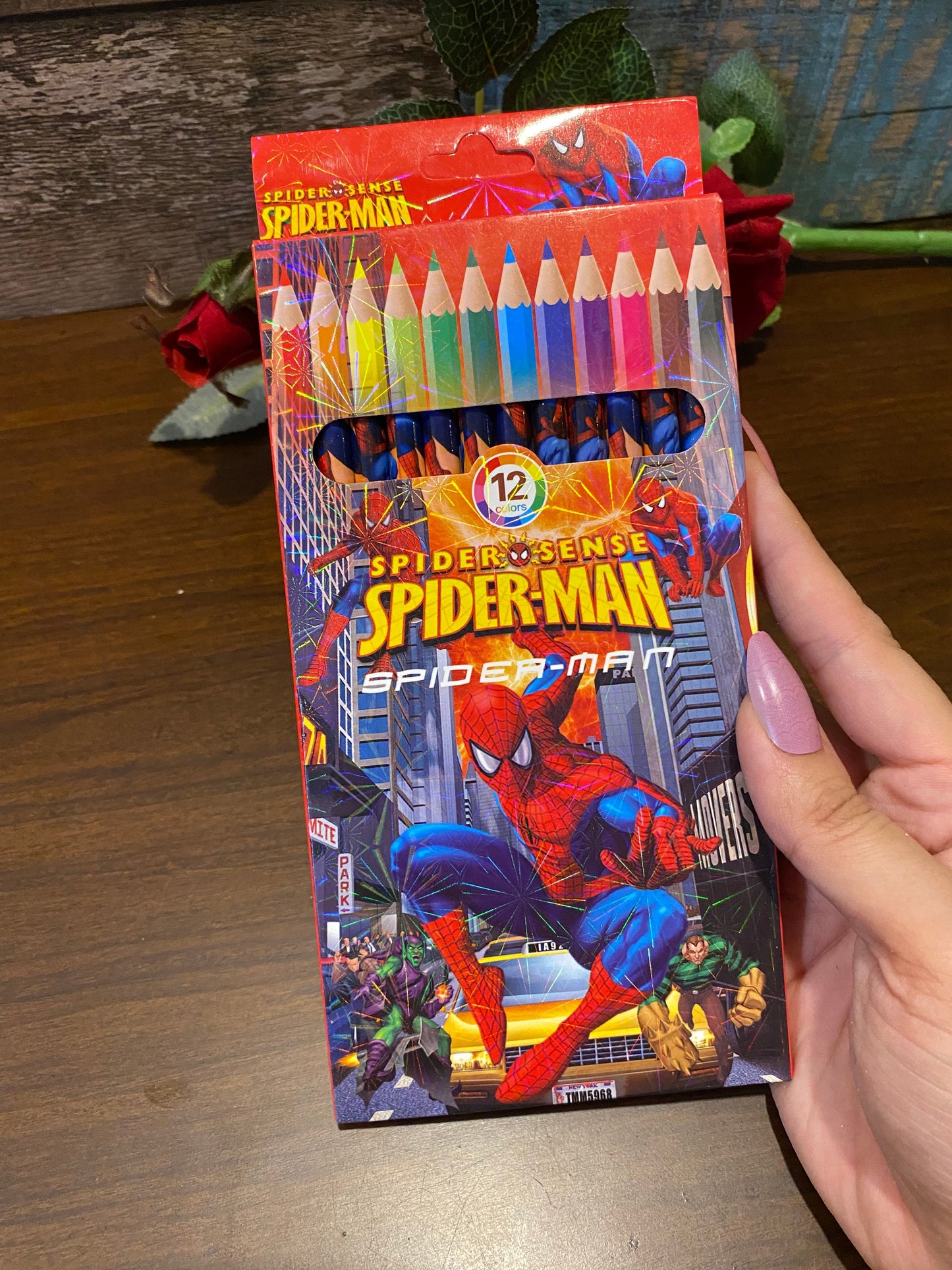 Spiderman Pencil Colours