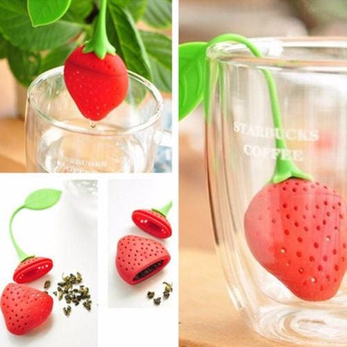 Strawberry Shape Silicon Herbal Green Tea Filter