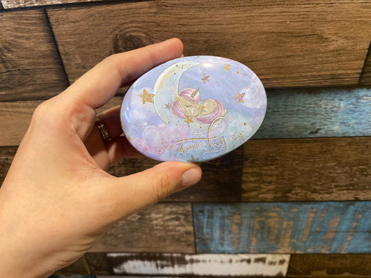 Unicorn Oval Tin