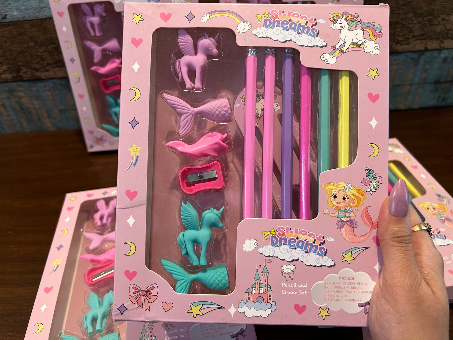 Unicorn Pencil and Eraser Set