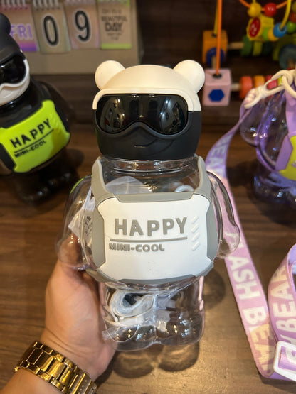 Happy Bear With Glasses Sipper
