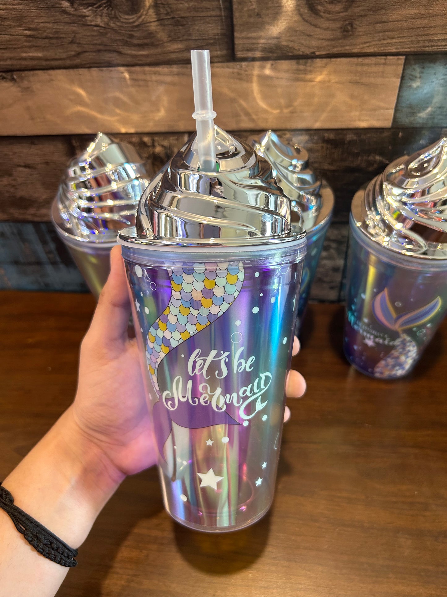 Mermaid Holographic Sipper