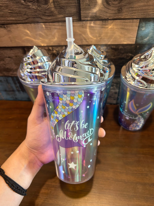 Mermaid Holographic Sipper